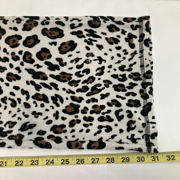 PJ Salvage Cheetah Print Vintage Velour Waffle Pajama Set Women’s Size XL - Picture 12 of 13